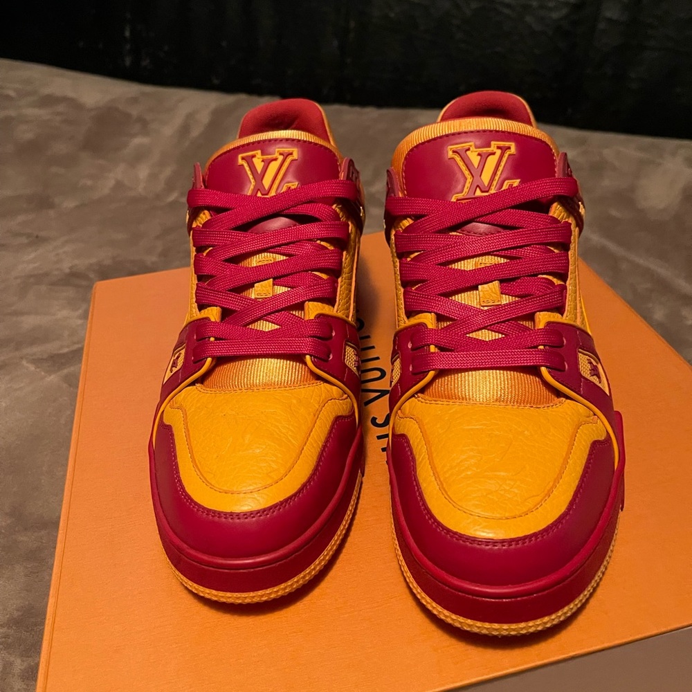 Louis Vuitton Trainers Red and Yellow Colorway